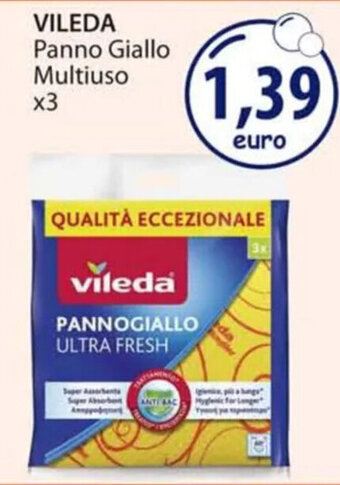 Acqua & Sapone VILEDA Panno Giallo Multiuso x3 offerta
