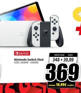 MediaWorld Nintendo Switch Oled offerta