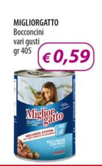 Acqua & Sapone MIGLIORGATTO Bocconcini vari gusti gr 405 offerta