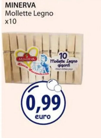 MINERVA Mollette Legno x10
