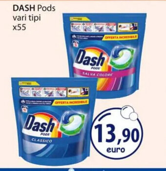 Acqua & Sapone DASH Pods vari tipi x55 offerta