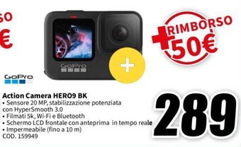 MediaWorld GoPro Action Camera HERO9 BK offerta
