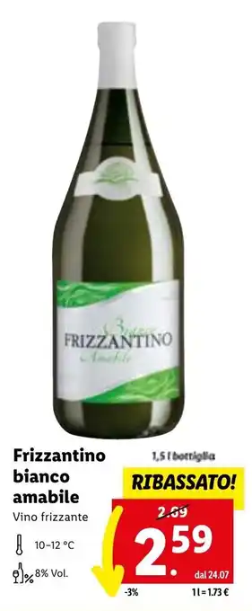 Frizzantino bianco amabile 1,51 bottiglia
