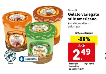 Lidl Gelatelli Gelato varie 422 g confezione offerta