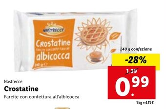 Lidl Nastrecce Crostatine 240 g confezione offerta