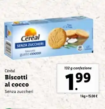 Lidl Céréal Biscotti al cocco 132 g confezione offerta