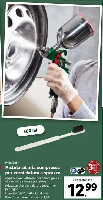 Lidl PARKSIDEⓇ Pistola ad aria compressa per verniciatura a spruzzo offerta