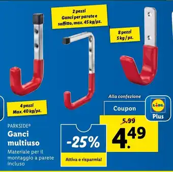 Lidl PARKSIDEⓇ Ganci multiuso offerta