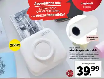 UNITED OFFICEⓇ Mini stampante tascabile