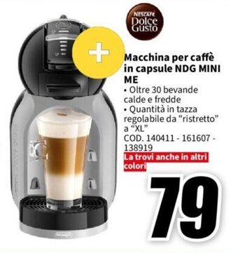 MediaWorld Macchina per caffè in capsule NDG MINI ME offerta