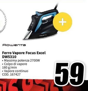 MediaWorld Rowenta Ferro Vapore Focus Excel DW5310 offerta