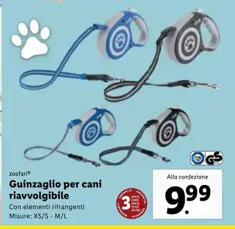 Lidl zoofariⓇ Guinzaglio per cani riavvolgibile offerta