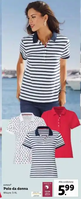 Lidl esmara® Polo da donna Misure: S-XL offerta