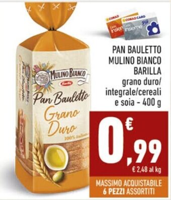 Conad PAN BAULETTO MULINO BIANCO BARILLA 400 g offerta