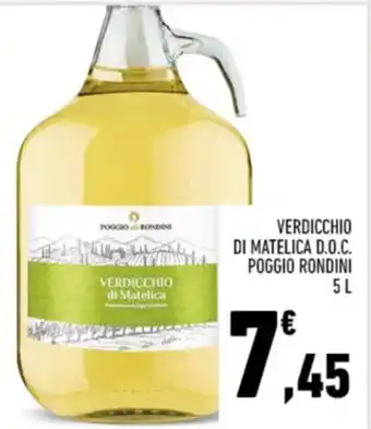 Conad VERDICCHIO DI MATELICA D.O.C. POGGIO RONDINI 5 l offerta