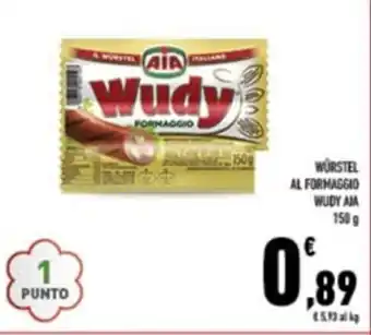 Conad Wurstel Al FORMAGGIO WUDY AJA 150 g offerta