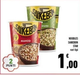 Conad NOODLES SAIKEBON STAR vari tipi offerta
