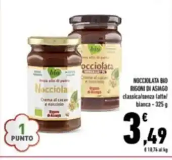 Conad Nocciolata Bio Rigoni Di Asiago 325 g offerta