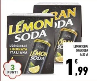 Conad LEMONSODA ORANSODA 4x33cl offerta