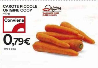 Coop CAROTE PICCOLE ORIGINE COOP 400 g offerta