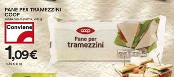 Coop PANE PER TRAMEZZINI COOP 250 g offerta