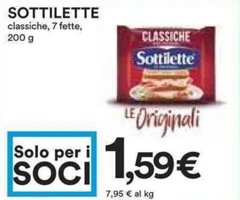 Coop SOTTILETTE classiche, 7 fette, 200 g offerta