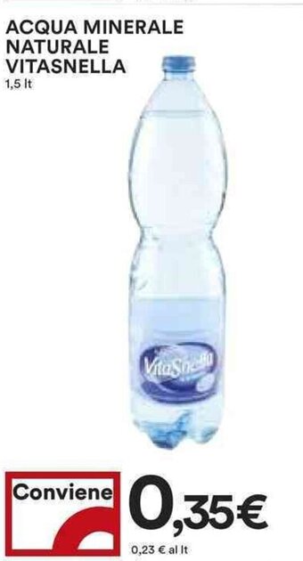 Coop ACQUA MINERALE NATURALE VITASNELLA 1,5 lt offerta