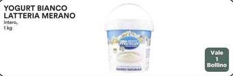 Coop YOGURT BIANCO LATTERIA MERANO 1 kg offerta