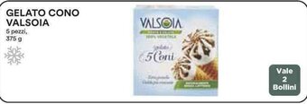 Coop GELATO CONO VALSOIA 5 pezzi, 375 g offerta