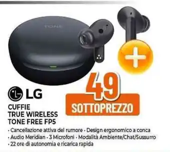 Expert LG CUFFIE TRUE WIRELESS TONE FREE FP5 offerta