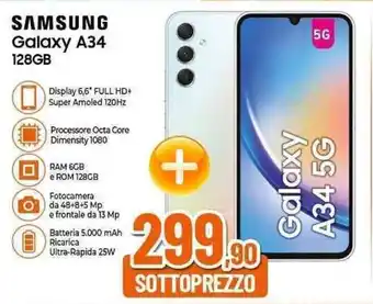 Expert SAMSUNG Galaxy A34 128GB offerta