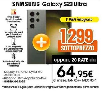 Expert SAMSUNG Galaxy S23 Ultra offerta