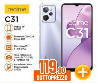 Expert realme C31 offerta