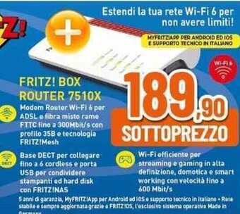 Expert FRITZ! BOX ROUTER 7510X offerta