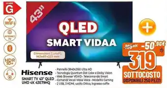 Expert SMART TV 43" QLED offerta