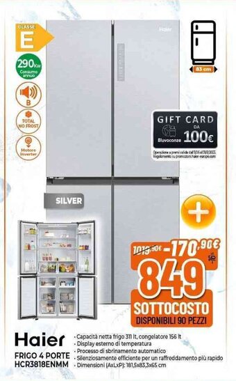 Expert Haier Frigo 4 Porte HCR3818ENMM offerta