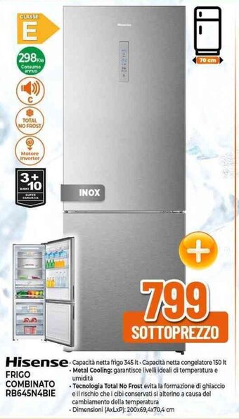 Expert Hisense Frigo Combinato RB645N4BIE offerta