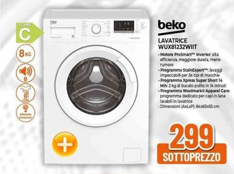 Expert beko LAVATRICE WUX81232WIIT offerta