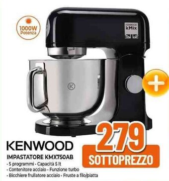 Expert KENWOOD IMPASTATORE KMX750AB offerta