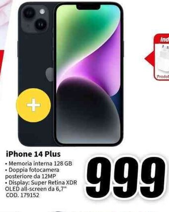 MediaWorld iPhone 14 Plus offerta