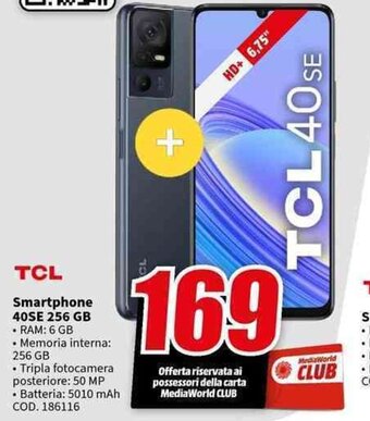 MediaWorld TCL Smartphone 40SE 256 GB offerta