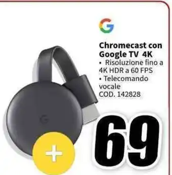 MediaWorld Chromecast con Google TV 4K offerta