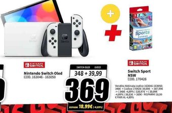 MediaWorld Nintendo Switch Oled offerta