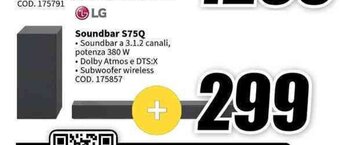 MediaWorld LG Soundbar S75Q offerta