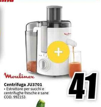 MediaWorld Moulinex Centrifuga JU3701 offerta