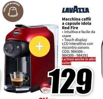 LAVAZZA Macchina caffè a capsule Idola Red Fire