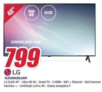 Trony LG OLED48A26LAAPI LG OLED 48" - Ultra HD 4K offerta