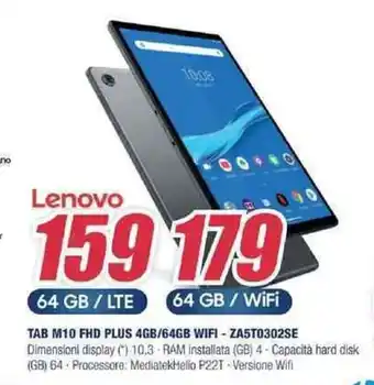 Trony Lenovo TAB M10 FHD PLUS 4GB/64GB WIFI - ZA5T0302SE offerta