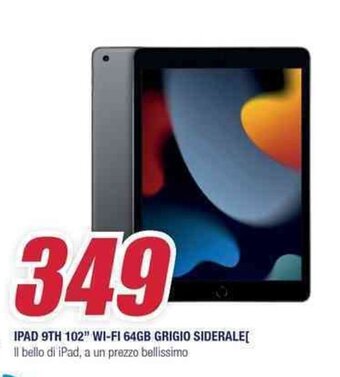 Trony IPAD 9TH 102" WI-FI 64GB GRIGIO SIDERALE[ offerta