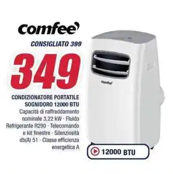 Trony comfee CONDIZIONATORE PORTATILE SOGNIDORO 12000 BTU offerta